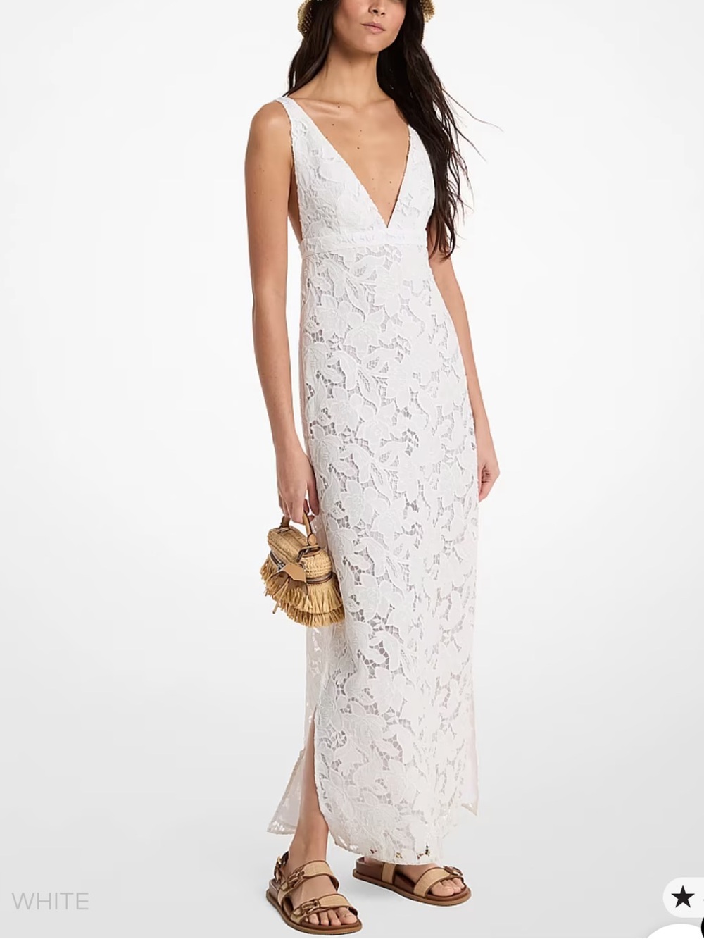 Michael Kors White Lace Maxi Dress